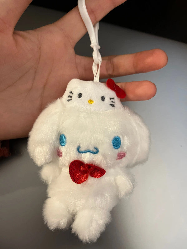 Hello Kitty 50th anniversary Sanrio Cinnamoroll plush keychain