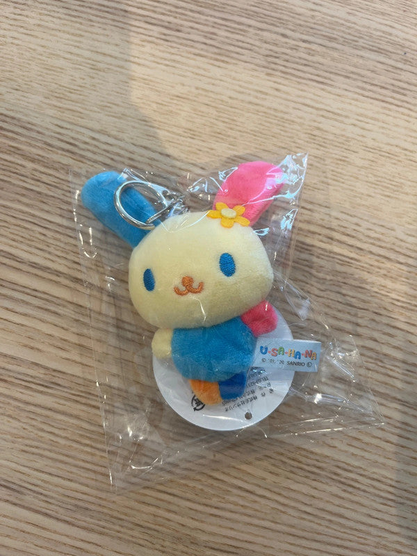 Japan Sanrio Usahana mini plush keychain