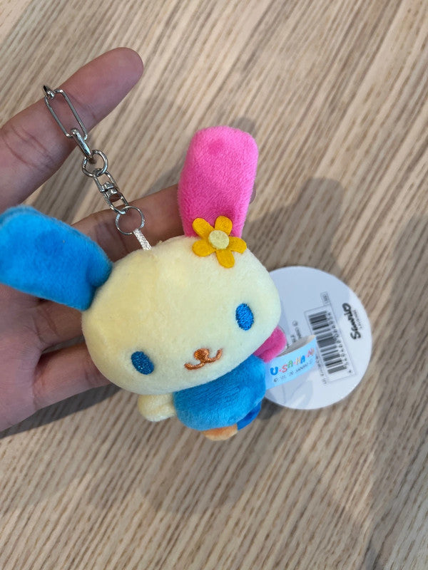 Japan Sanrio Usahana mini plush keychain