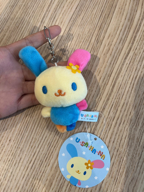 Japan Sanrio Usahana mini plush keychain