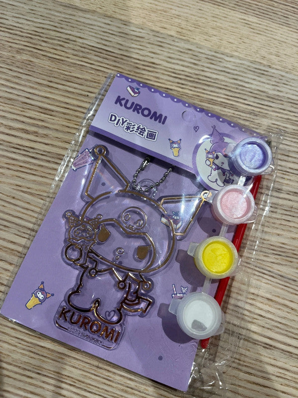 Miniso Sanrio Kuromi DIY painting keychain