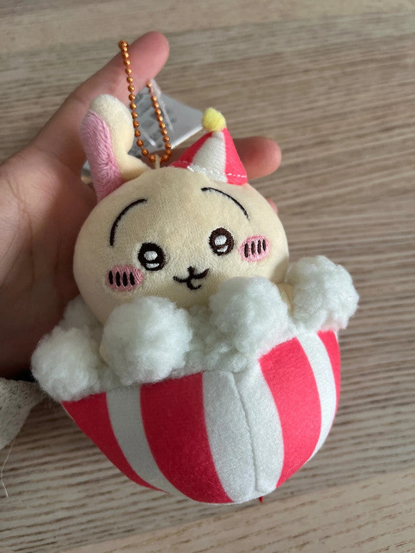 Japan Chiikawa popcorn plush keychain