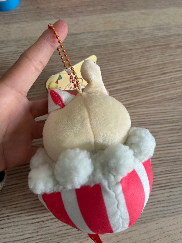 Japan Chiikawa popcorn plush keychain